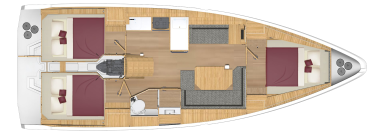 Bavaria 38 cruiser mit 3 Kabinen