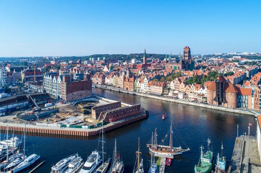 Die Hafenstadt Danzig in voller Pracht