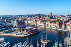 Die Hafenstadt Danzig in voller Pracht