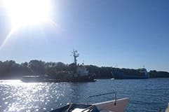 Auf dem Wasser in Swinemünde