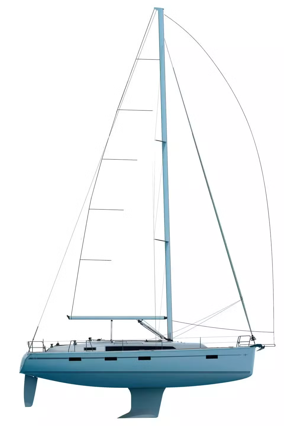 Eine Segelyacht als Grafik