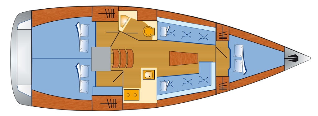 Bavaria cruiser 34 3 Kabinen-Variante
