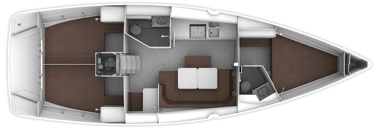 Bavaria Cruiser 41 mit 3 Kabinen
