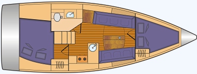 Hanse 315 mit 2 Kabinen