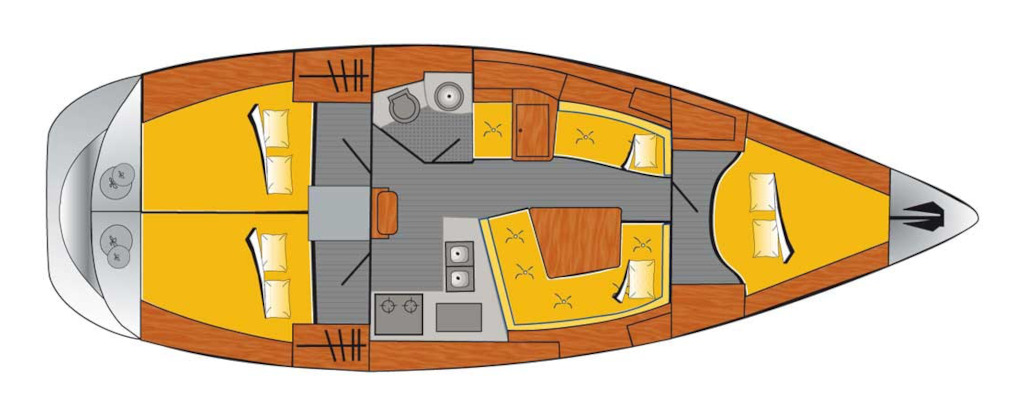 Sun Fast 37 mit 3 Kabinen