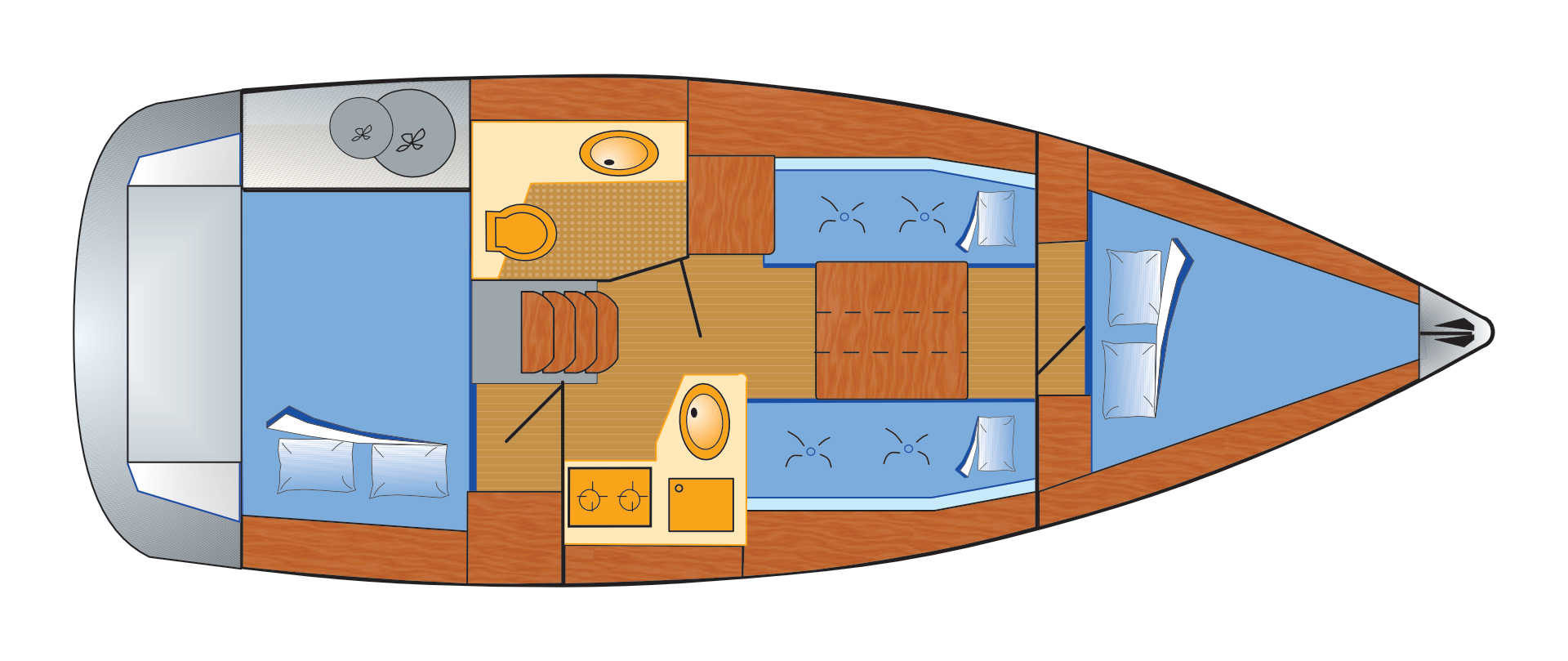 Sun Odyssey 30i mit 2 Kabinen