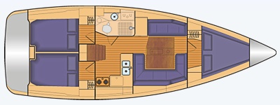 Sun Odyssey 389 mit 3 Kabinen