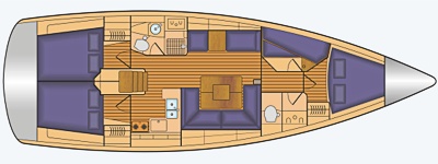 Sun Odyssey 439 mit 4 Kabinen