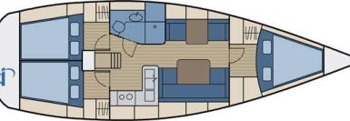 Hanse 370 mit 3 Kabinen