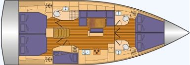 Hanse 460 mit 5 Kabinen