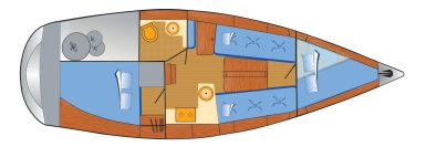 Hanse 315 mit 2 Kabinen