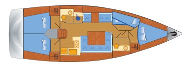 Sun Odyssey 439 mit 4 Kabinen