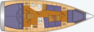 Hanse 345 mit 3 Kabinen