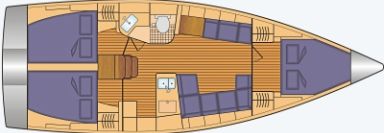 Hanse 388 mit 3 Kabinen