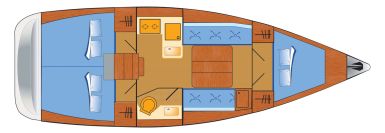 Dufour 350 GL mit 3 Kabinen