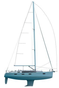 Eine Segelyacht als Grafik